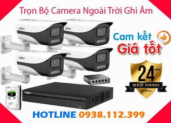 Bộ Camera Ngoài Trời Ghi Âm - Hồng Ngoại 80m, trọn bộ camera ghi âm ngoài trời, lắp đặt trọn bộ camera ghi âm ngoài trời hồng ngoại 80m, trọn bộ camera ghi âm giá rẻ