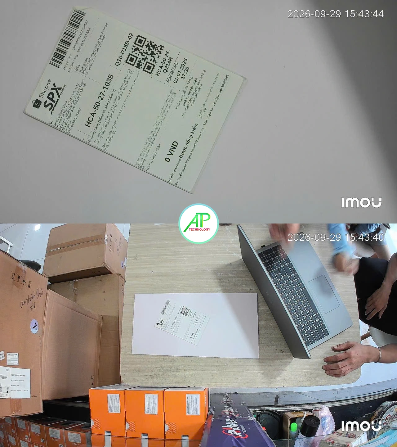 Hình ảnh thực tế từ Camera Quét Mã Vận ĐƠn