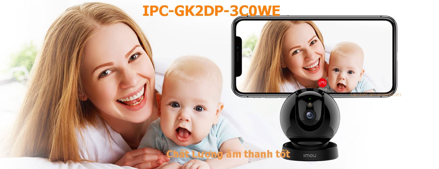 IPC-GK2DP-3C0WE tích hợp đàm thoại 2 chiều với chế độ lọc nhiễu
