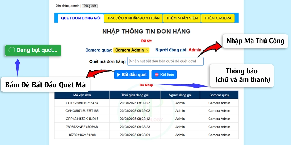Hướng Dẫn Sử Dụng APP Quay Video Đóng Hàng