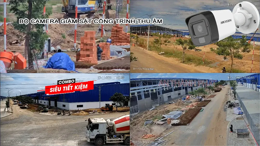 bộ camera giám sát công trình giá rể, bộ camera giám sát công trình thu âm, bộ camera giám sát công trình nhìn hồng ngoại ban đêm, bộ camera giám sát công trình giá rẻ