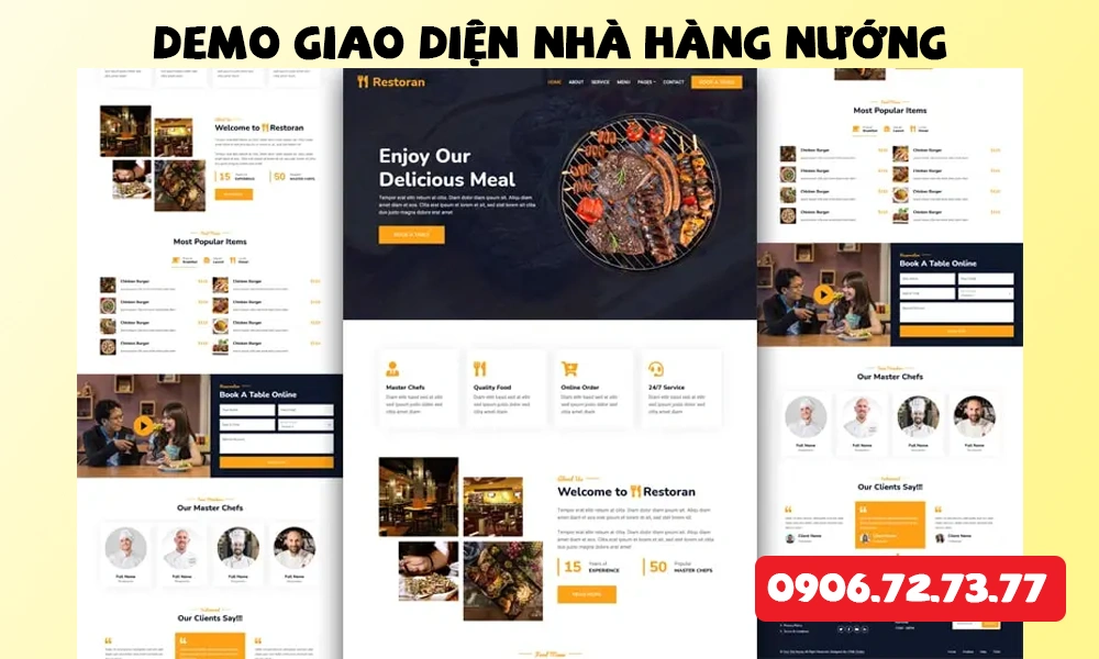 hình ảnh giao diện nhà hàng