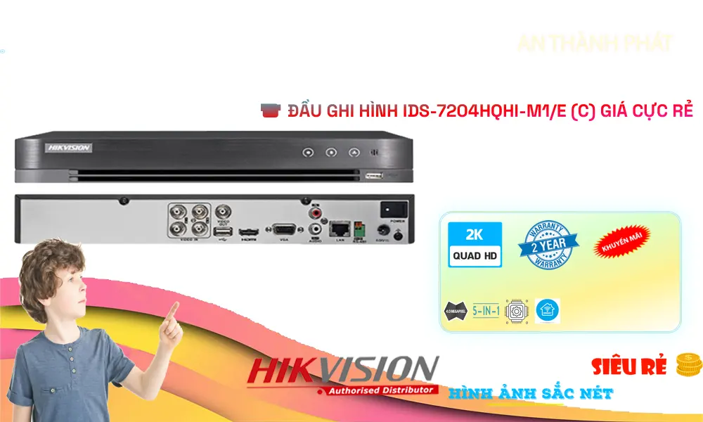 Đầu Ghi  Hikvision Hình Ảnh Đẹp iDS-7204HQHI-M1/E(C) ✮