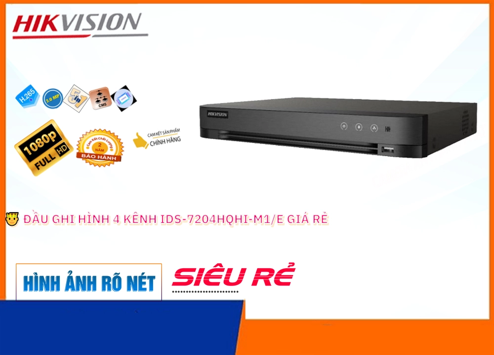 Đầu Thu iDS-7204HQHI-M1/E 4 kênh Đầu Thu iDS-7204HQHI-M1/E 4 kênh
