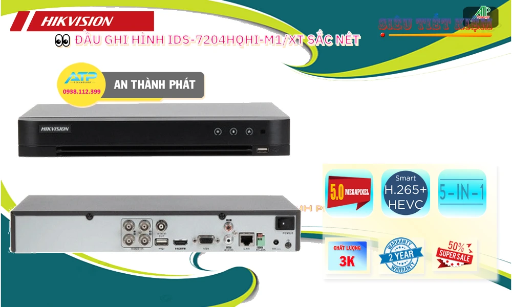 Đầu Thu iDS-7204HQHI-M1/XT Chính Hãng Hikvision Đầu Thu iDS-7204HQHI-M1/XT Chính Hãng Hikvision