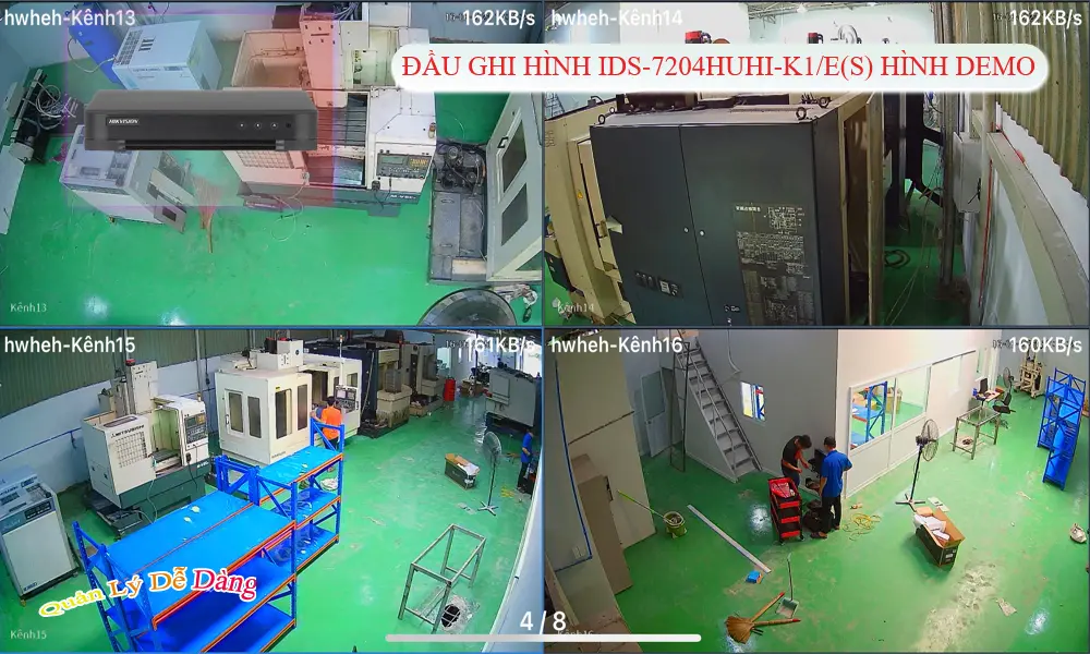 Đầu Thu KTS  Hikvision iDS-7204HUHI-K1/E(S) Thiết kế Đẹp