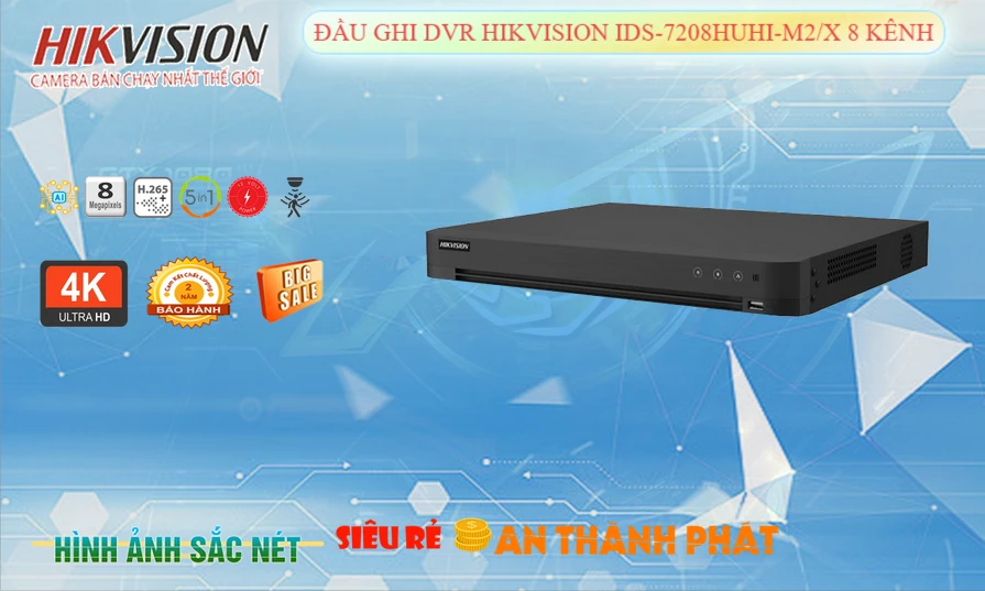 Đầu Ghi Hình DVR iDS-7208HUHI-M2/X 8 Kênh Đầu Ghi Hình DVR iDS-7208HUHI-M2/X 8 Kênh