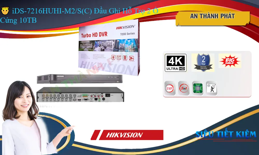Đầu Ghi  Hikvision Hình Ảnh Đẹp iDS-7216HUHI-M2/S(C)