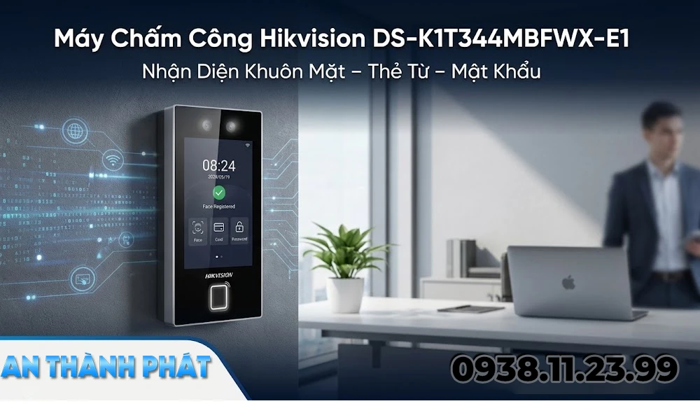 máy chấm công DS-K1T344MBFWX-E1