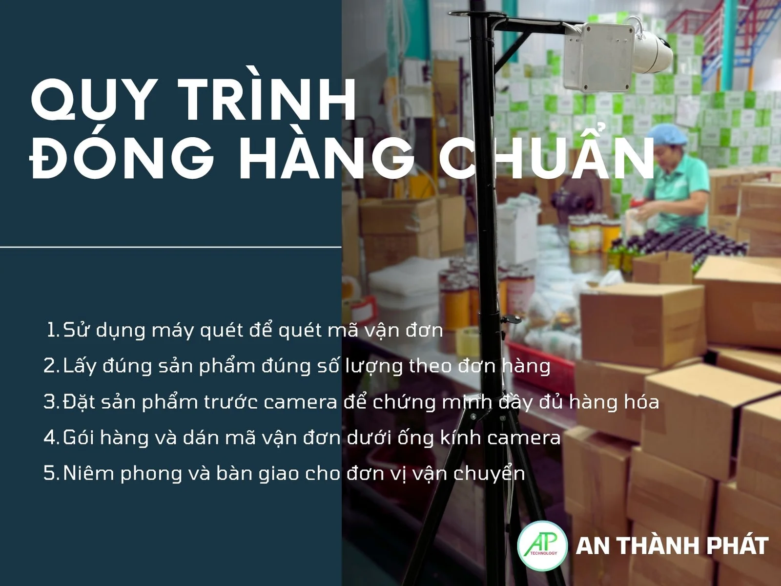 quy trình đóng hàng chuẩn khi có camera hỗ trợ