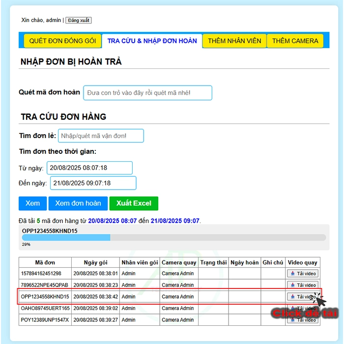 Hướng Dẫn Sử Dụng APP Quay Video Đóng Hàng