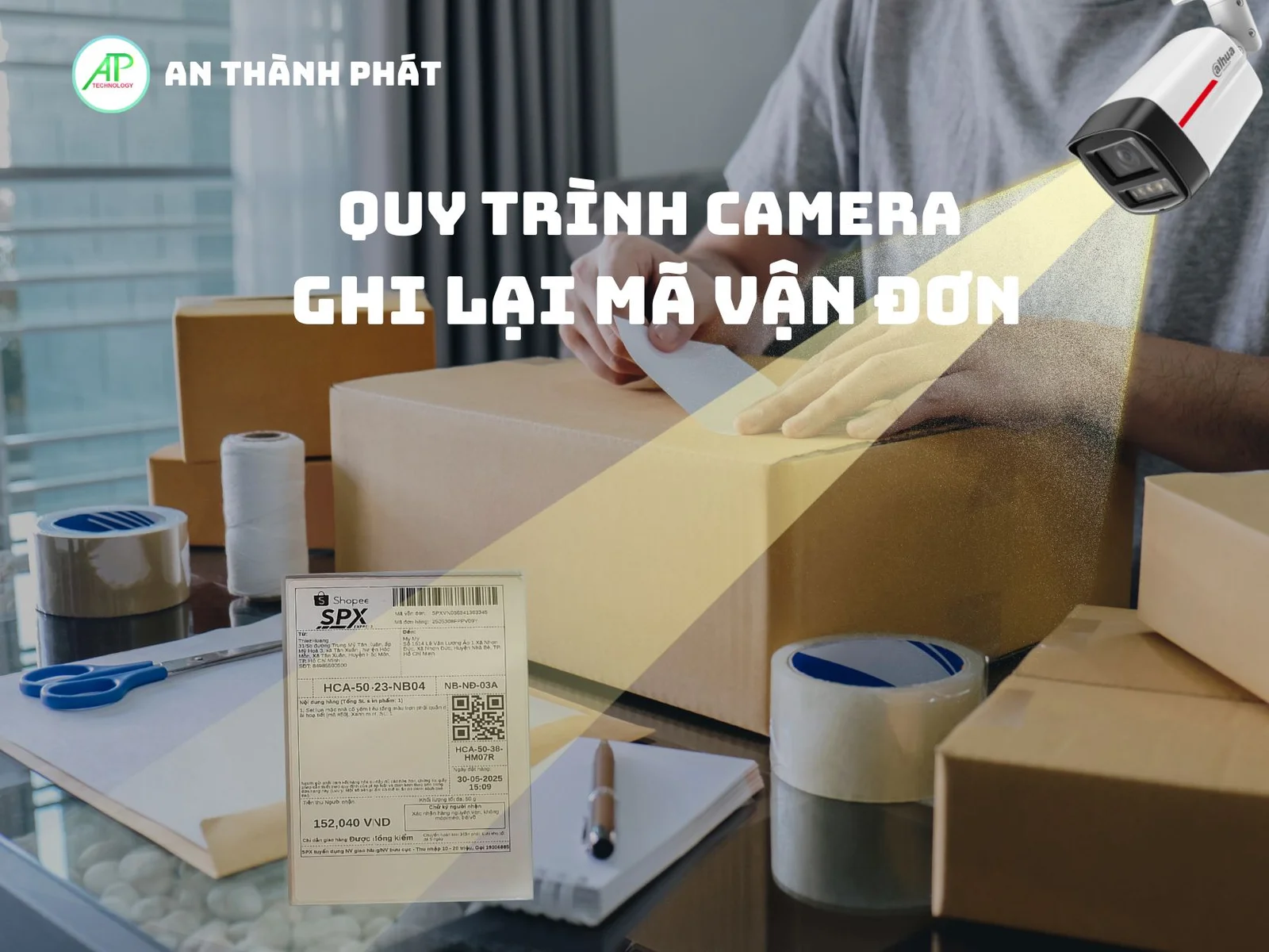 quy trình camera quay đóng gói