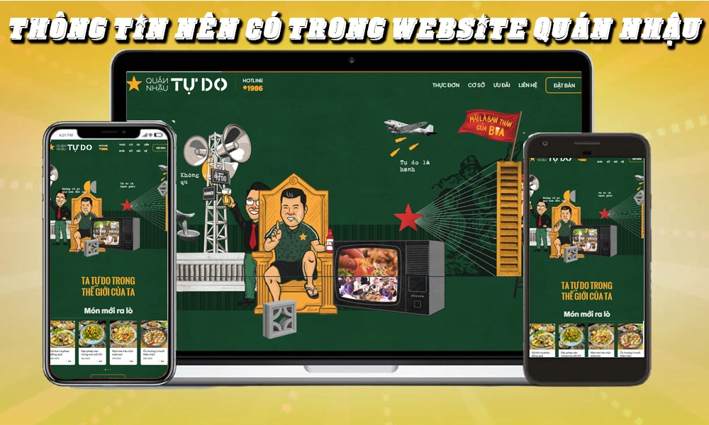 thông tin nên có trong website quán nhậu