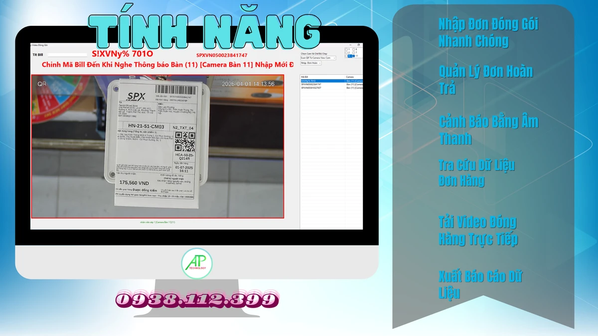 tính năng phần mềm quay video đóng gói đơn hàng