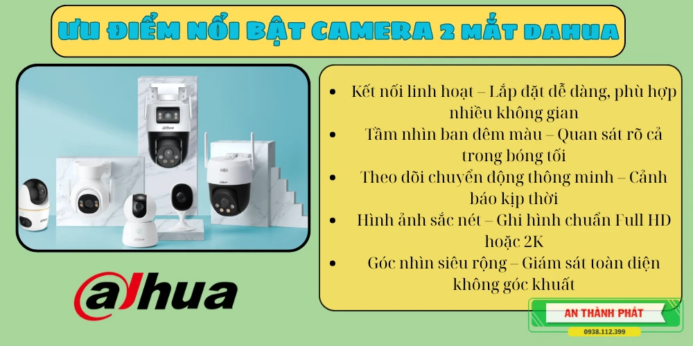 ưu điểm nổi bật camera quan sát 2 mắt nổi bật