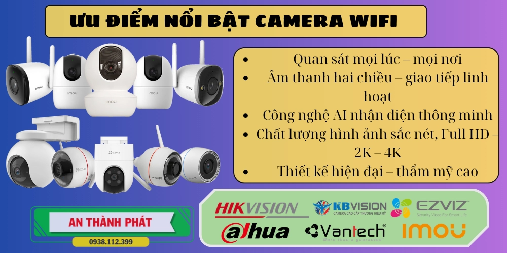 những ưu điểm nổi bật camera wifi đem lại 