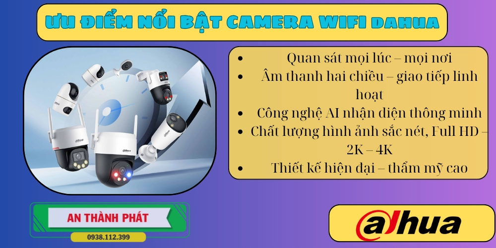 ưu điểm camera quan sát wifi dahua