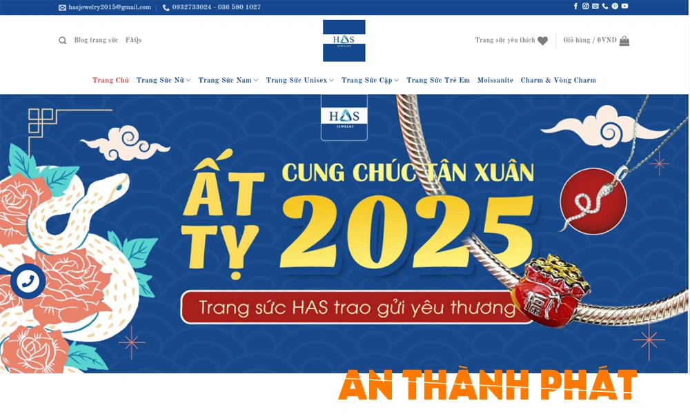 website trang sức đẹp