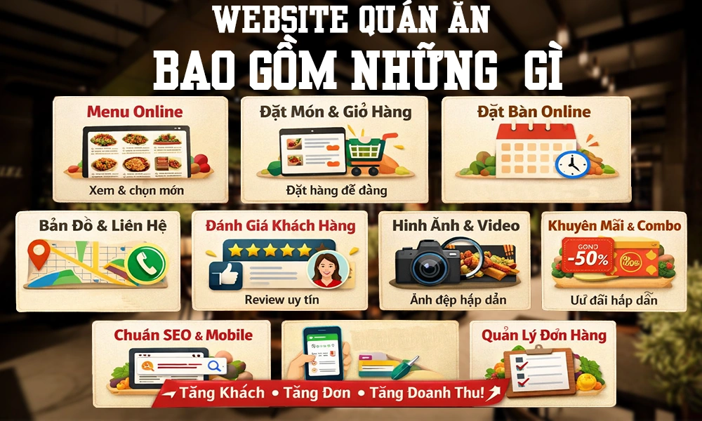 website quán ăn cần có những tính năng gì